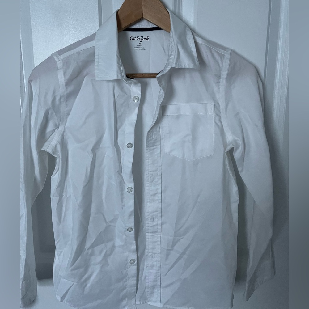 Cat & Jack Men's Crisp White Button Down Shirt